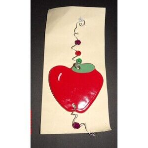 Apple Folk Art NEW Art Ginko Originals Modern Ceramic SC Teacher Doctor Ornament